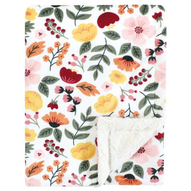 Hudson Baby Unisex Baby Plush Blanket with Furry B