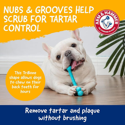 Arm & Hammer Ora-Play T-Bone Dental Chew Toy for Dogs Best Dog Chew Toy for Moderate Chewers Reduces Plaque & Tartar Buildup Without Brushing, Peanut Butter Flavor (Pack of 24)