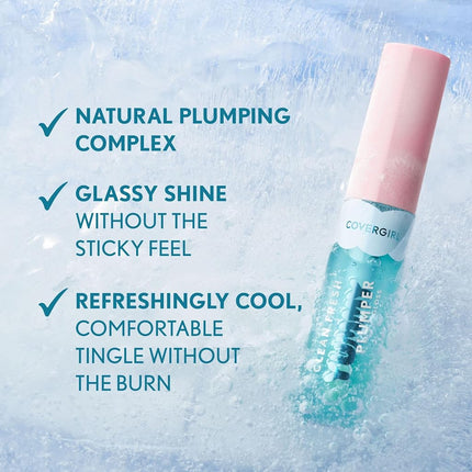 Covergirl Clean Fresh Yummy Plumper Lip Gloss, 900 It's Gold Outside, Shiny, Vegan Formula, Easy to Apply, Minty Flavor, 0.33oz