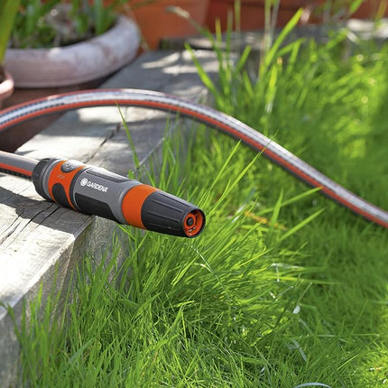 Gardena Cleaning Nozzle: Water Nozzle with infinitely Adjustable Jet, for Cleaning and Spraying, Water Stop, Frost Protection, Packaged (18300-20)