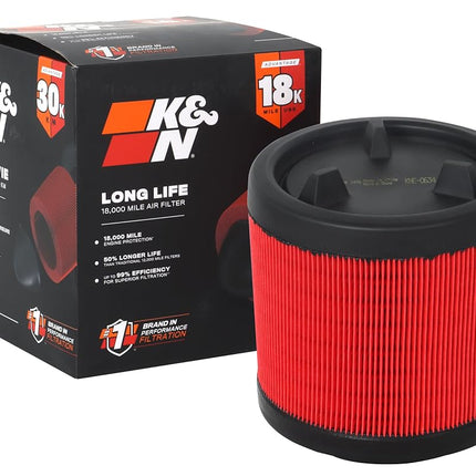 K&N Engine Air Filter: Long Life 18,000 Mile Repla