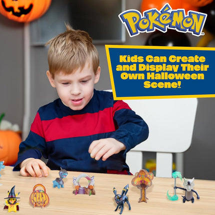 Pokémon 2024 Halloween Countdown Advent Calendar for Kids, 16 Gift Playset - 13 Days of Reveal with 11 Toy Character Figures & 5 Accessories - Pikachu, Eevee, Meowth & More - 4.5" Deluxe Action