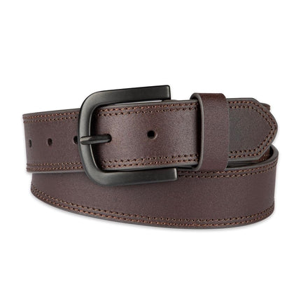 Dickies Men's Two Row Stitch Belt, Brown, Waist 50
