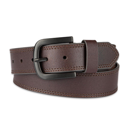 Dickies Men's Two Row Stitch Belt, Brown, Waist 50