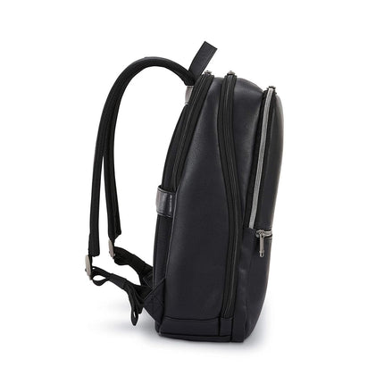 Samsonite Classic Leather Slim Backpack, Black, One Size, Classic Leather Slim Backpack