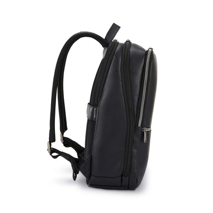 Samsonite Classic Leather Slim Backpack, Negro, Talla única, Mochila delgada de cuero clásico
