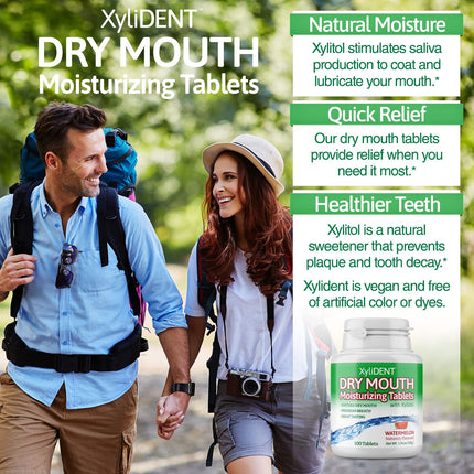 Nature's Stance XyliDENT Pastillas de Xilitol para Alivio de Boca Seca - Estimula la Saliva, Refresca el Aliento, Reduce la Producción de Ácido, Alivio Rápido, 100 Unidades