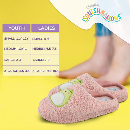 Squishmallows Kids Slippers and Womens Slippers Gifts for Women Extra Cozy Fuzzy House Slippers Slip On, Pink, 13-14 Little Kid