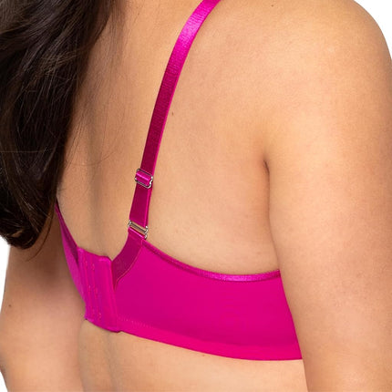 Curvy Couture Womens Sheer Mesh Full-Coverage Unlined Underwire Bra