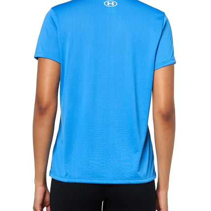 Under Armour Women's Tech Short Sleeve Crew, (402) Blue Atlantis / / White, S
