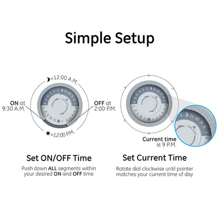 GE 24-Hour Mechanical Pool Timer Switch, 2HP 40A Load Capacity, Universal Voltage, Tamper Resistant, 46536