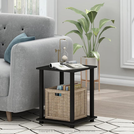 Furinno SIMPLISTIC Set of 2, 2-Tier Side Table, Americano