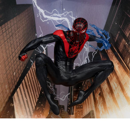 McFarlane Marvel Spider-Man 1:10th Scale Collectible with Scene (Miles Morales: Spider-Man #1) Toys
