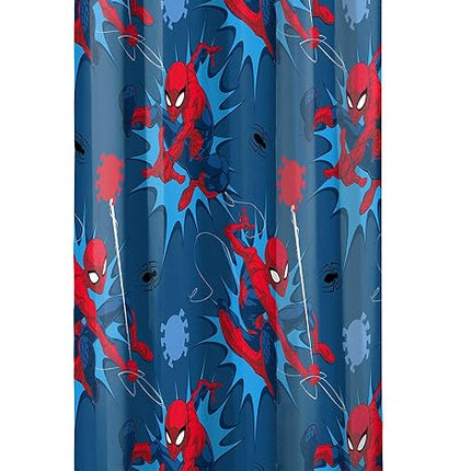 Marvel Spiderman Spidey Daze 63" Inch Drapes - Beautiful Room Décor & Easy Set Up, Bedding - Curtains Include 2 Tiebacks, 4 Piece Set (Official Marvel Product)