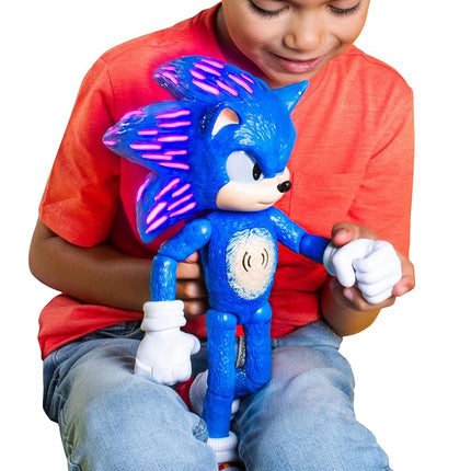 Sonic The Hedgehog 3 Ultimate Talking Sonic 12-Inch Figure, Features 30+ Iconic and Humorous Phrases and Sounds from The Movies, Light-Up Eyes and Quills