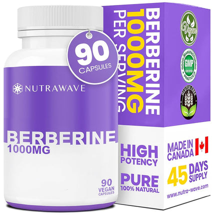 Nutrawave PURE Berberine MAXIMUM POTENCY 1000mg pe