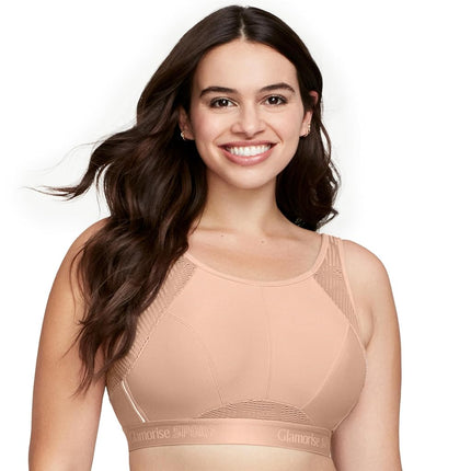 Glamorise No-Sweat Mesh Sports Wirefree Bra 1068 (Women's & Women's Plus)