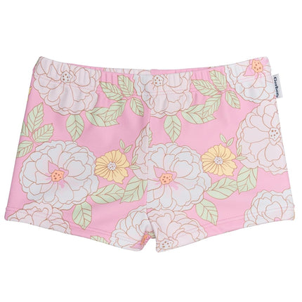 Conjunto de traje de baño de dos piezas de Gerber para niña, manga larga, protección contra sarpullidos, diseño de peonías, 12 meses