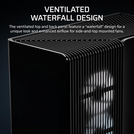 CORSAIR FRAME 4500X RS-R ARGB Panoramic Glass Mid-Tower PC Case – InfiniRail Mounting System, Fits Dual 360mm Radiators, GPU Anti-Sag, 3x RS120R Fans Included – Black