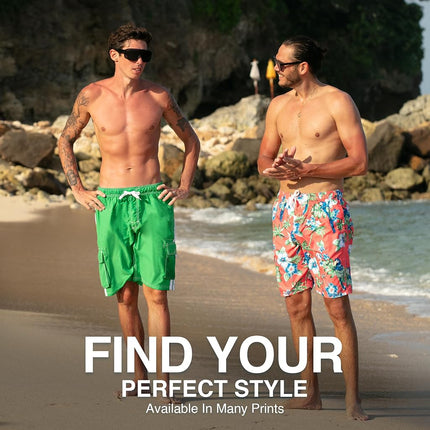 Kanu Surf mensApollo Swim Trunks (Regular & Extended Sizes) Swim Trunks - Red - XX-Large