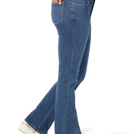 Wrangler Women's High Rise Bold Boot Jean, Hudson, 0W x 30L
