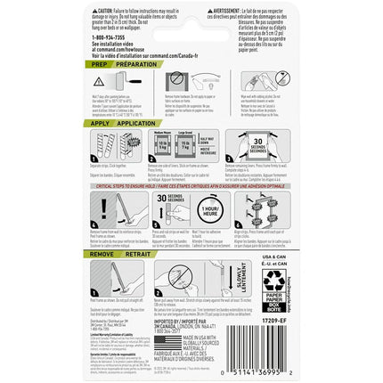 Command 3M Picture Hanging Strips – Removable Hanging Strips for Large Picture Frames – Value Pack - 4 Pairs (Medium), 8 Pairs (Large)
