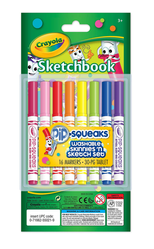 Pip-Squeaks Crayola Washable Skinnies 'n Colour Se