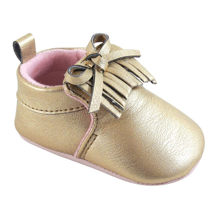 Chaussons-mocassins unisexes Hudson pour bébé, Doré, 6-12 Mois Largeur standard US Bébé
