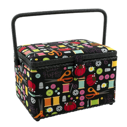 Dritz Basket, Fabric, Cord, Black Sewing Notions