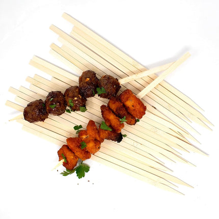 Norpro 1897 Flat/Wide Bamboo Skewers, 11.5-Inch, Tan
