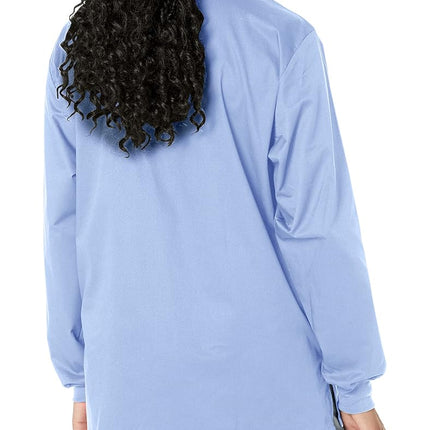 WonderWink Unisex-Adult's Snap Front Jacket, ceil Blue, X-Large