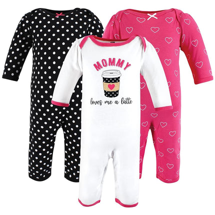 Hudson Baby baby-girls Cotton Coveralls, Mommys Latte, 6-9 Months