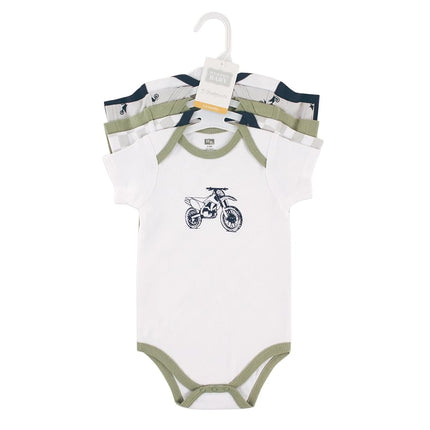 Lot de 3 bodys en coton Hudson Baby pour bébé, motif motocross, 6-9 mois