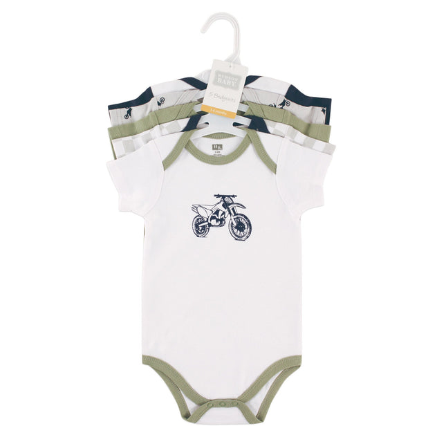 Lot de 3 bodys en coton Hudson Baby pour bébé, motif motocross, 6-9 mois