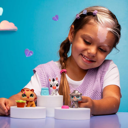 Littlest Pet Shop Series 2 Pet Trio Tube Zoo Pets | Each Pet Trio Tube Contains 3 LPS Mini Pet Toys 1 Accessory 1 Collector Card And 1 Virtual Code | Collectable Toys For Girls And Boys