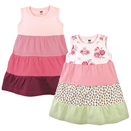 Hudson Baby Robes en coton pour bébés filles, multicolores, motif léopard rose blush, 3-6 mois