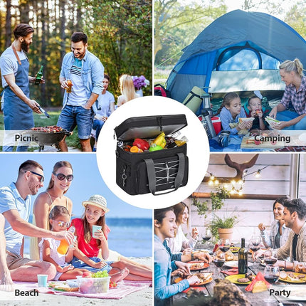 Sac isotherme souple Maelstrom, glacière souple pliable, glacière de plage étanche de 30 canettes, boîte à lunch portable pour les courses, le kayak, noir