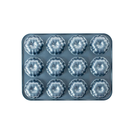 Nordic Ware Formed Mini Bundt, 12 Cavity Cupcake, Twilight Blue