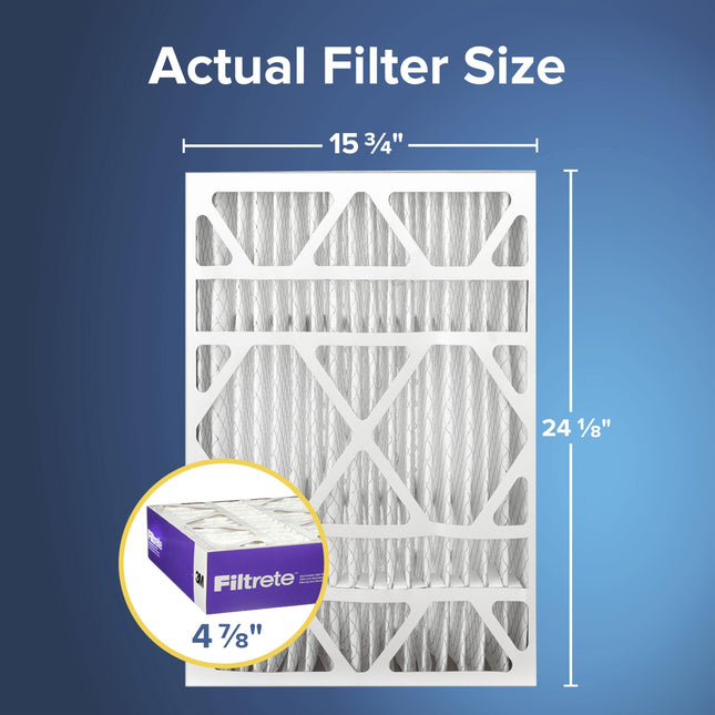 Filtrete 16x25x5, AC Furnace Air Filter, MPR 1550 DP, Healthy Living Ultra Allergen Deep Pleat, 1-Pack (actual dimensions 15.62x24.12x4.87)