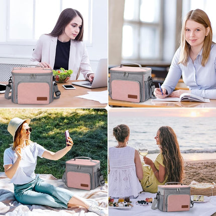Boîte à lunch Maelstrom pour hommes, sac à lunch isotherme femmes/hommes, sac à lunch isotherme étanche, sac fourre-tout à lunch, 8L, rose