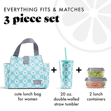 Fit+Fresh Westport Adult Insulated Lunch Bag women love as a Lunchbox, Lunch Tote - Cute Small Lunch Box For Women, Lunch box men, lunch bags women, insulated lunch box, lunch boxes, adult lunch, Aqua