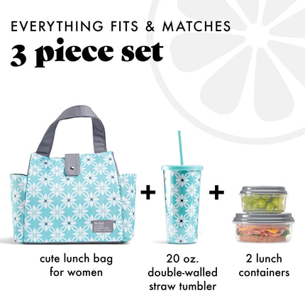 Fit+Fresh Westport Adult Insulated Lunch Bag women love as a Lunchbox, Lunch Tote - Cute Small Lunch Box For Women, Lunch box men, lunch bags women, insulated lunch box, lunch boxes, adult lunch, Aqua
