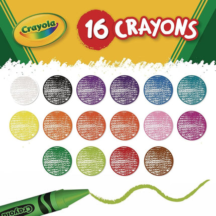 Jumbo Crayons, Assorted Colors, Great Toddler Crayons, 16Count (Pack of 2)