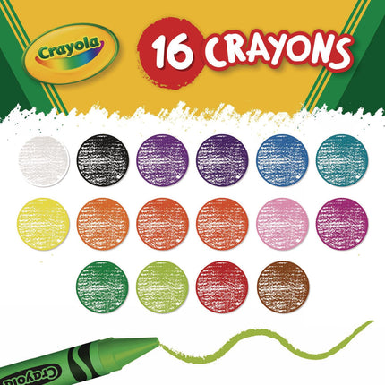 Jumbo Crayons, Assorted Colors, Great Toddler Crayons, 16Count (Pack of 2)