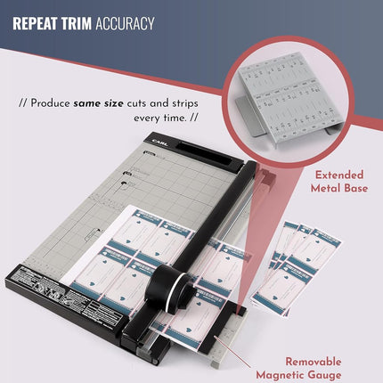 Carl RT-215N Professional Rotary Paper Trimmer, Black and Silver, 15-inch