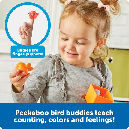 Learning Resources Peek-a-Bird Learning Buddies, Ages 18 Months+, Toddler Toy Set for Counting, Colour, Matching, Fine Motor and Social Skills, 15 Pieces