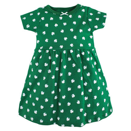 Hudson Baby Baby Girls' Cotton Dresses, St Patricks Rainbow, 0-3 Months