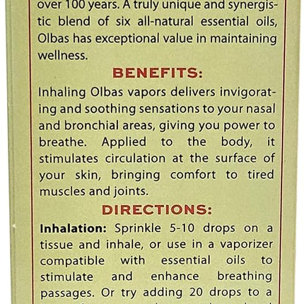 Olbas - Aromatherapy & Massage Oil - 1.01 fl. oz.