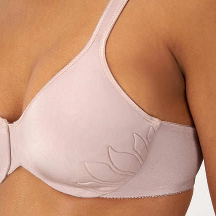Bali Live It Up Underwire Bra, Seamless Shapewear Bra with Cushioned Straps, Full-Coverage T-Shirt Bra for Everyday Wear, White, 42DD