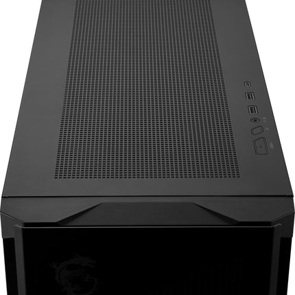 MSI MPG Velox 300R Airflow PZ - Mid-Tower Gaming PC Case - Tempered Glass Side Panel - 2 x 160 mm Dual Layer Blades Fans - Liquid Cooling Support up to 360mm Radiator - Mesh Panel for Airflow